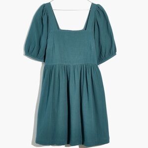 Madewell Dress Lightspun babydoll blue dress with pockets